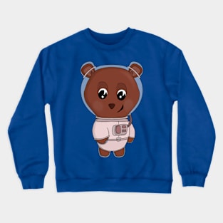 An astronaut bear wearing a spacesuit Crewneck Sweatshirt